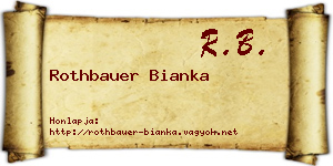 Rothbauer Bianka névjegykártya